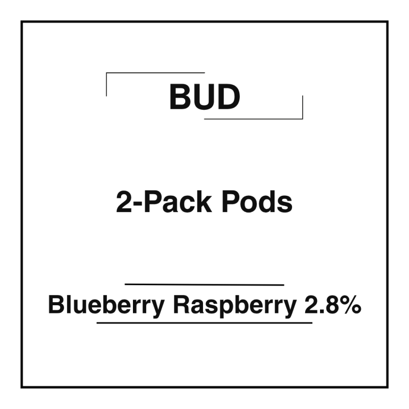 Bud 2-Pack Pods Blueberry Raspberry 2.8%