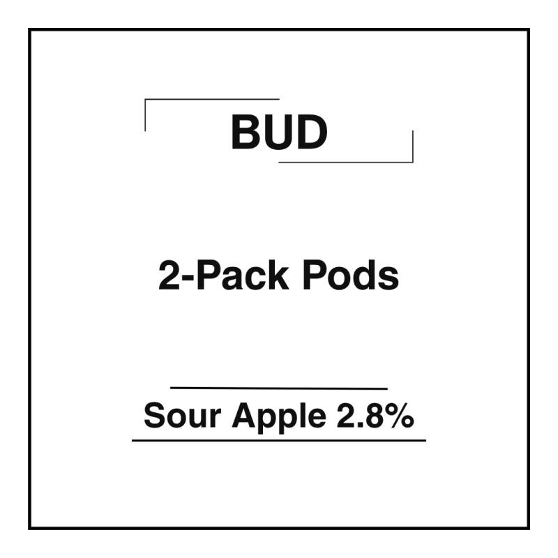 Bud 2-Pack Pods Sour Apple 2.8%