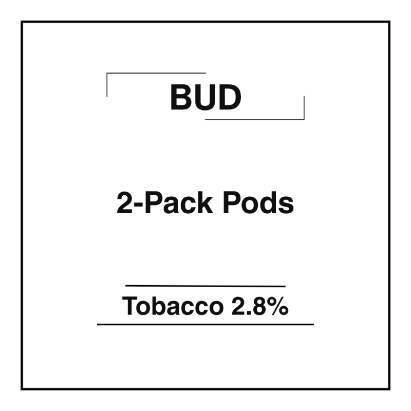 Bud 2-Pack Pods Tobacco 2.8%