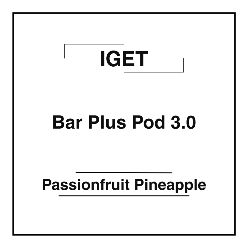 Iget Bar Plus Pod 3.0 Passionfruit Pineapple