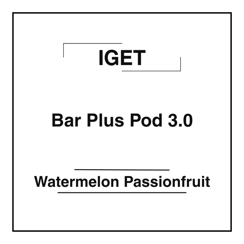 Iget Bar Plus Pod 3.0 Watermelon Passionfruit