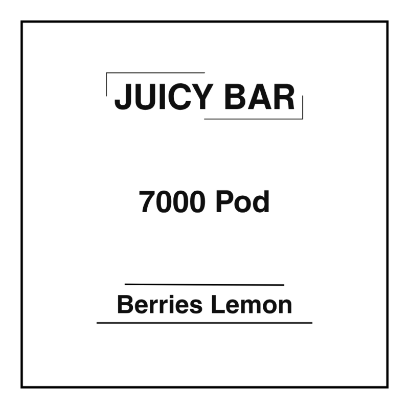 Juicy Bar 7000 Pod Berries Lemon