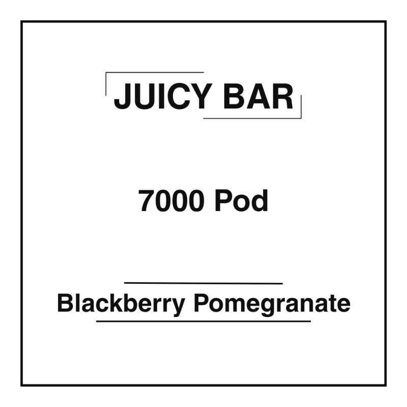 Juicy Bar 7000 Pod Blackberry Pomegranate