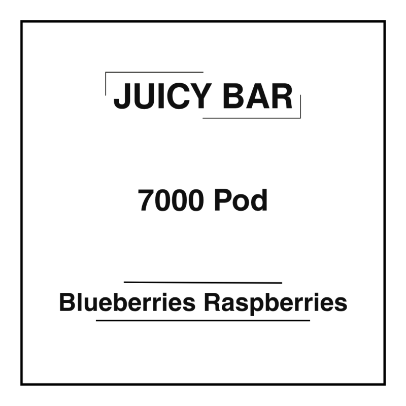 Juicy Bar 7000 Pod Blueberries Raspberries