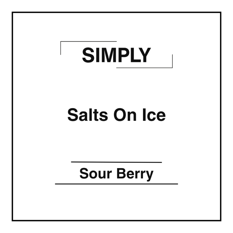 Simply Salts On Ice - Sour Berry