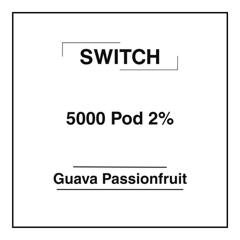 Switch 2% Pod 5000 Guava Passionfruit (Kiwi Guava Passionfruit)