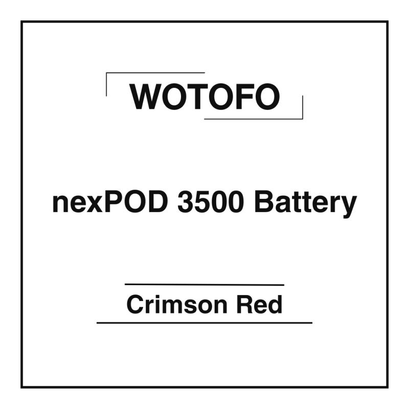Wotofo nexPOD 3500 Battery Crimson Red
