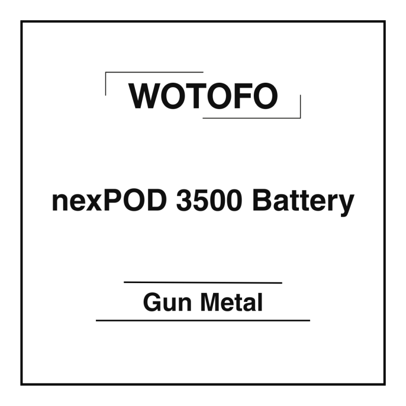 Wotofo nexPOD 3500 Battery Gun Metal