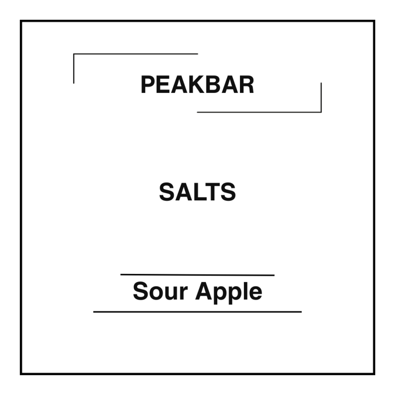 Peakbar Salts Sour Apple-20mg