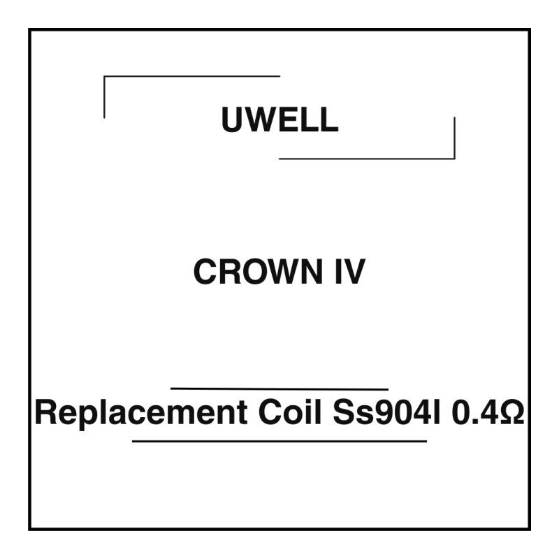 UWELL Crown IV Replacement Coil SS904L 0.4Ω (4 Pack)