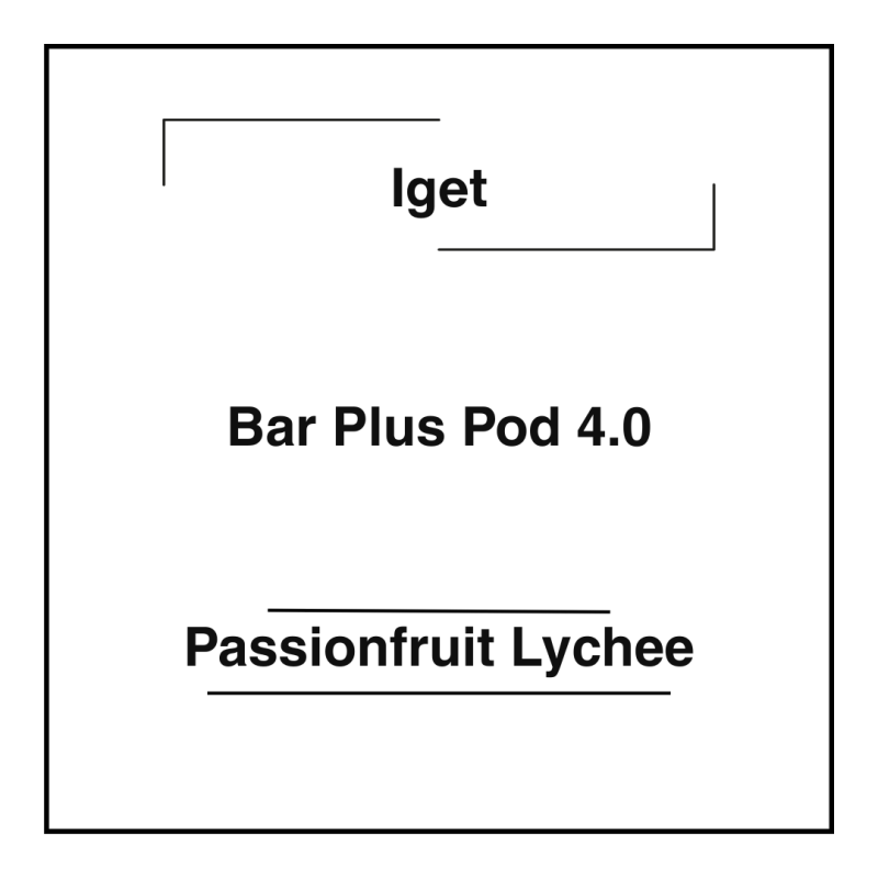 Iget Bar Plus Pod 4.0 Passionfruit Lychee