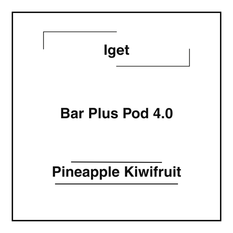 Iget Bar Plus Pod 4.0 Pineapple Kiwifruit
