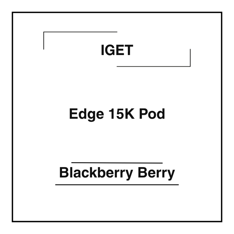 Iget Edge 15K Pod Blackberry Berry