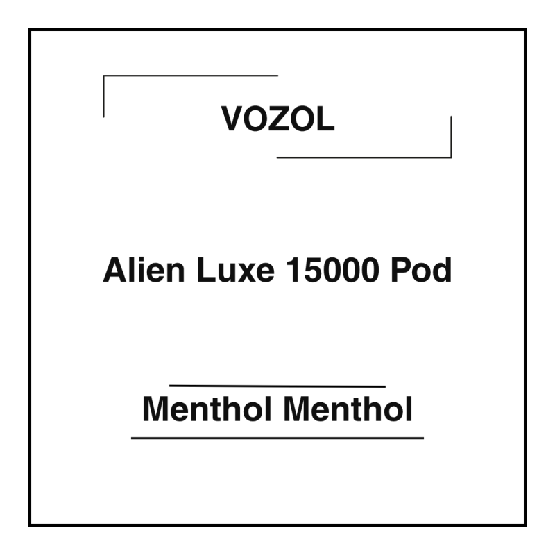 Vozol Alien Luxe 15000 Pod Menthol Menthol (* Menthol)