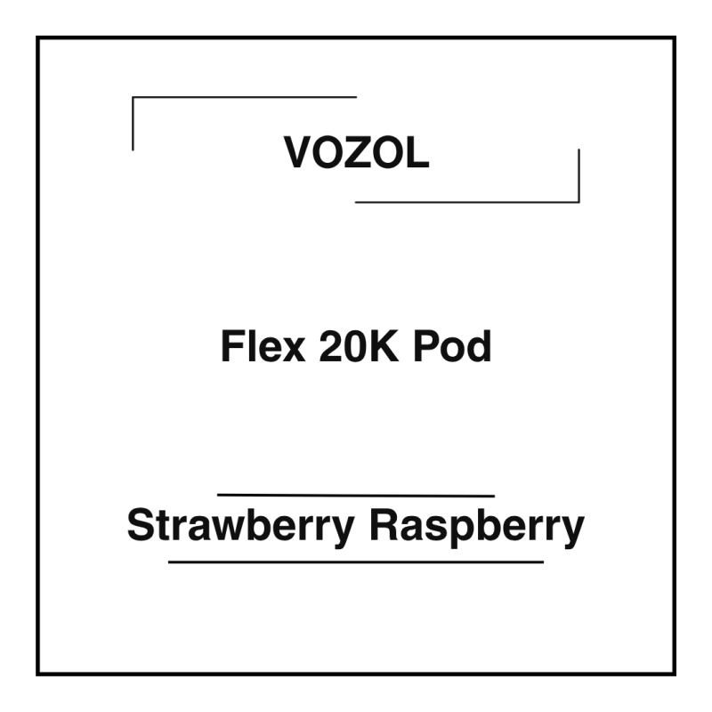 Vozol Flex 20K Pod Strawberry Raspberry