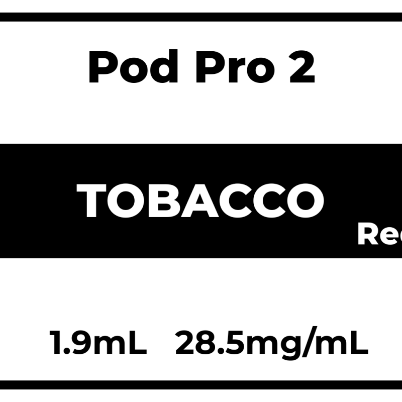 Pod Pro 2 Tobacco (Red) 28.5mg/mL