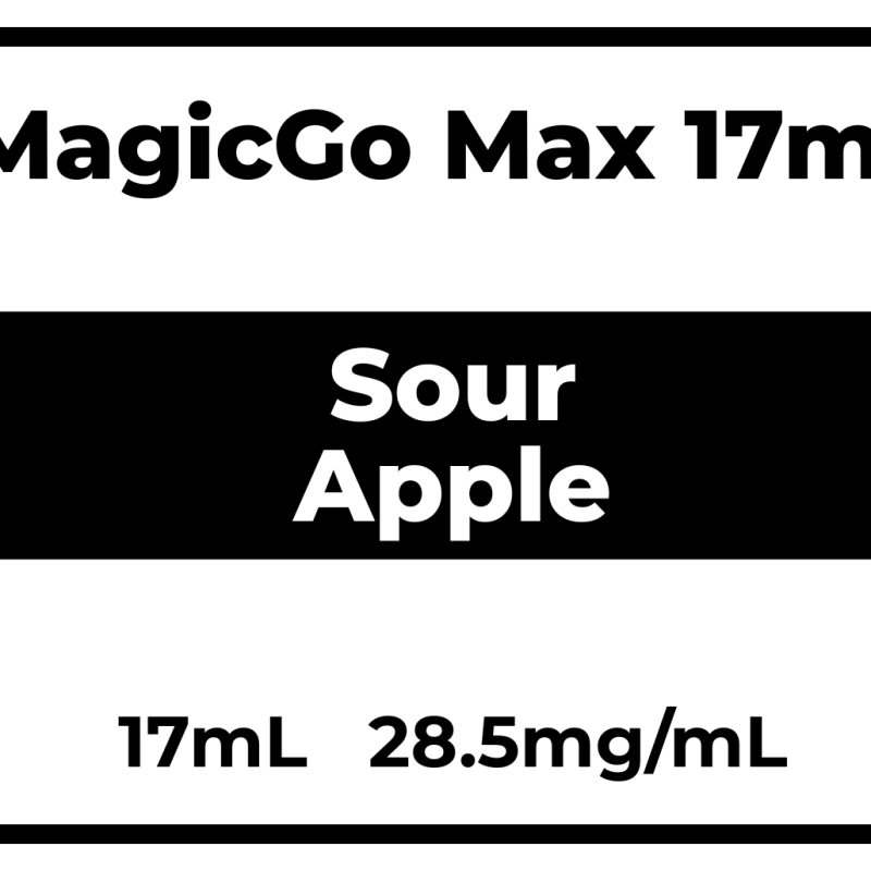 MagicGo Max 17mL Sour Apple 28.5mg/mL