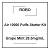 robo air 10000 puffs starter kit grape mint 28.5mg/ml