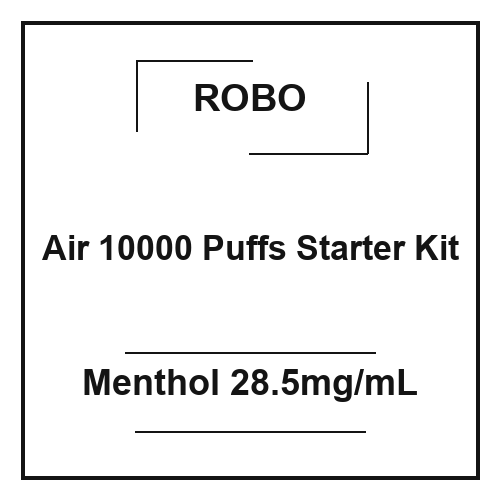 Robo Air 10000 Puffs Starter Kit Menthol 28.5mg/mL
