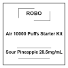 robo air 10000 puffs starter kit sour pineapple 28.5mg/ml
