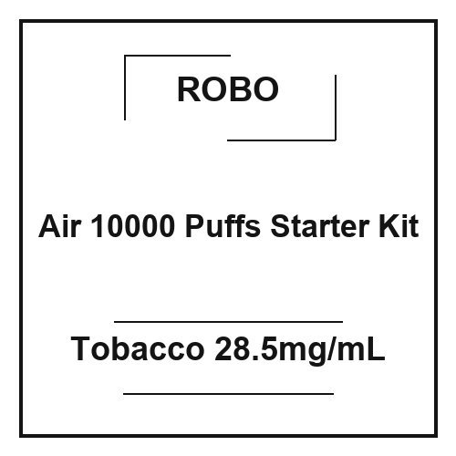 Robo Air 10000 Puffs Starter Kit Tobacco 28.5mg/mL